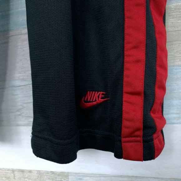 Nike Classic Track Sweatpants Black Red Mesh Lined Wide Leg Athletic Gym Mens XL - Picture 3 of 8